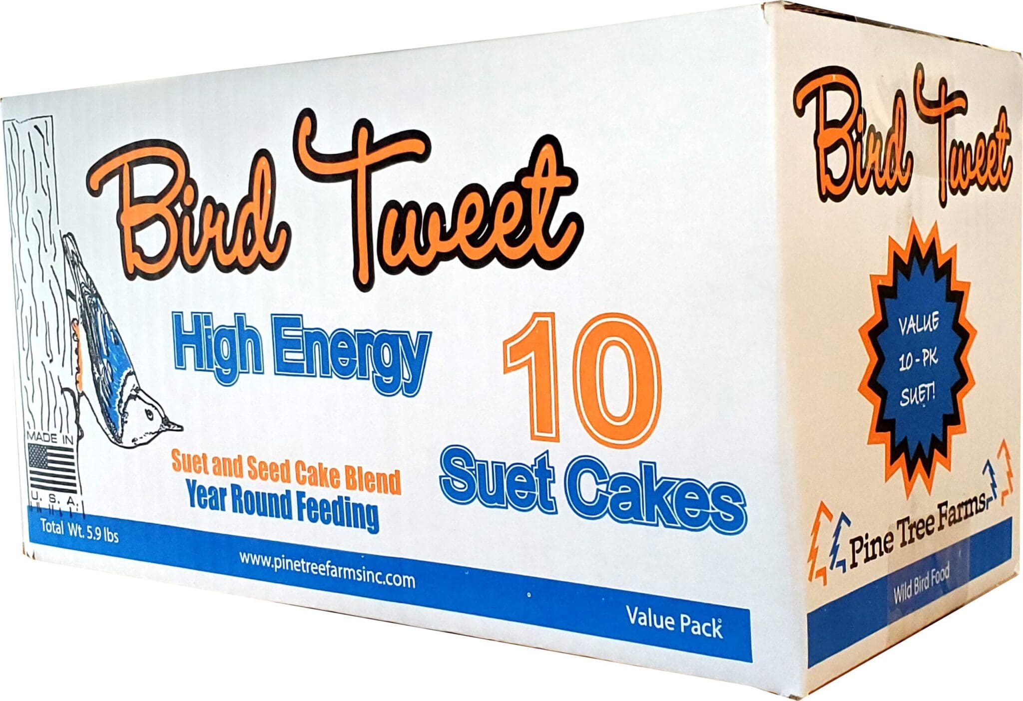Bird Feed Pine Tree Farms High Energy Suet Seed Cakes 10 Hsu Growing 