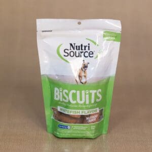 NutriSource Grain Free Whitefish crunchers dog treats - 14 oz bag