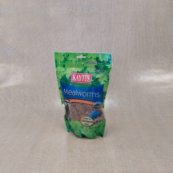 Kaytee Wild Bird Food Mealworms For Bluebirds, Wrens, Robins, Chickadees, Woodpeckers, Cardinals & Chickens - 7 oz bag Ounce